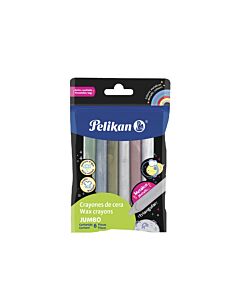 Crayon Pelikan Jumbo Metalicos x6