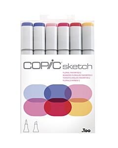 Marcador Copic Sketch Floral Favorites x 6 Un.