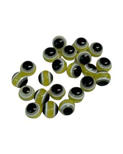 Cuenta Ojo Turco 6 Mm. Verde x 25 Un.