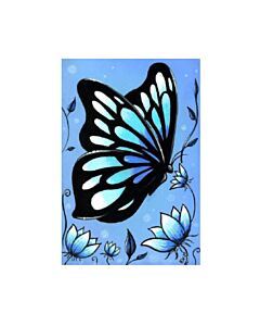 Encastrable Kartesanias (1516) Mariposa Azul Flores 20x30
