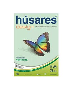 Resma Husares Design Verde Pastel A4 75 Gr. x 500 Hs.