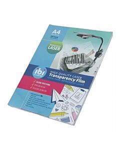 Papel Transparencia Ibi A4 x 50 Un. 115mic. Ink-Jet