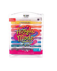 Marcador Acrilicos Mooving Coloring x 10 Un.