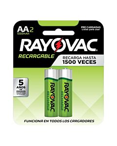 Pilas Recargables AA2 Rayovac x 2Un