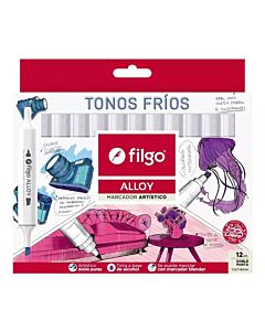 Marcador Filgo Alloy Frios x 12 Un.