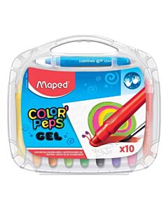 Crayon Maped ColorPeps Gel Acuarelables x 10 Un.