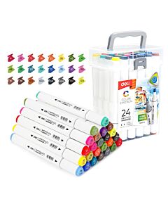 Marcador Boceto Deli Doble Punta x 24 Unidades.