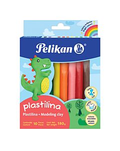 Plastilina Pelikan Clasicos 18 Gr. x 10 Un.