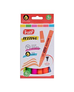 Resaltador Trabi Texting Fluo x 6 Un.