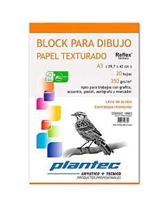 Block Plantec A5 Texturado 350 Gr. x 20 Hs.