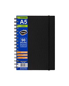 Cuaderno Rideo Treck Ecoblack A5 Cuadriculado x 90 Hs.