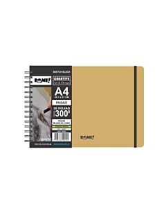 Block Rome Eco White A4 Apaisado Blanco 300 Gr. x 30 Hs.