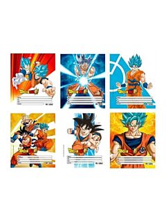 Asignaturas Mooving Dragon Ball N°3 x 6 Un.