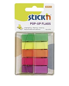 Banderines Hopax Stickn 12 x 45 Mm. Fluo x 200 Hs. x 5 Un.
