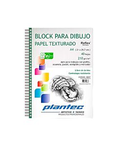 Block Plantec A4 Texturado 210 Gr. x 40 Hs.