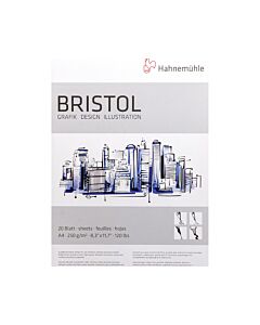 Block Hahnemühle Bristol A4 Brillante x 20 Hs.
