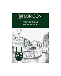 Block Fedrigoni A3 Texturado 170 Gr. x 20 Hs.