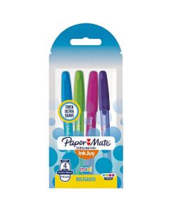 Boligrafo Paper Mate Ink Joy 100-ST Mini 1 Mm. x 4 Un.