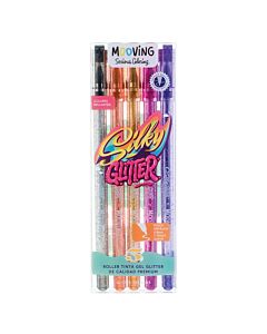Boligrafo Mooving Glitter Gel 0,8 Mm. x 5 Un.