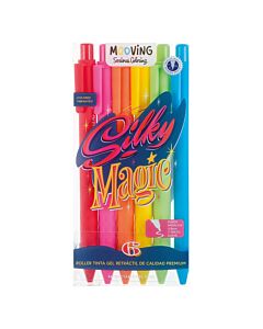 Boligrafo Mooving Retractiles 0,8 Mm. x 6 Un.