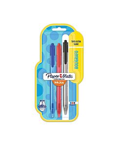 Boligrafo Paper Mate Ink Joy 100RT Retractil 1 Mm. x 3 Un.