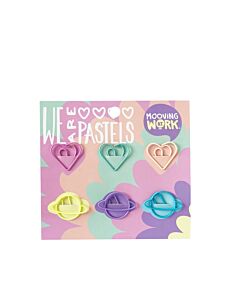 Clips Mooving Pastel x 6 Un.