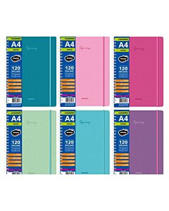 Cuaderno Rideo Spring A4 Rayado x 120 Hs.
