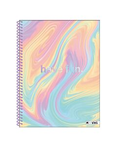 Cuaderno Mooving Pastel A4 T/F Rayado x 80 Hs.