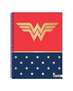Cuaderno Mooving Wonder Woman A4 T/D Rayado x 80 Hs.