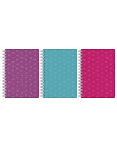 Cuaderno Rideo Corazones A5 Rayado Tapa Dura x 90 Hs.