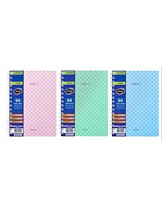 Cuaderno Rideo Lunares A5 Rayado Tapa Dura x 90 Hs.