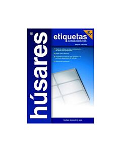 Etiquetas Husares H36205 6,5 x 27 Cm. Rojo x 75 Un.