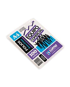 Folios Luma Equipo Comercial A4 x 100 Un.
