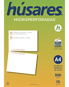 Formulario Husares (7844) Troquelado al Medio A4 x 500 Hs.