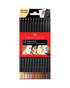 Lapiz Faber Castell SuperSoft Piel x 12 Un.