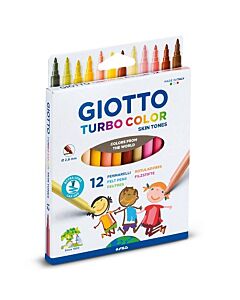 Marcador Giotto Turbo Color Skin Notes x 12 Un.