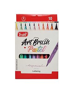 Marcador Trabi Art Brush Pincel Pastel x 10 Un.