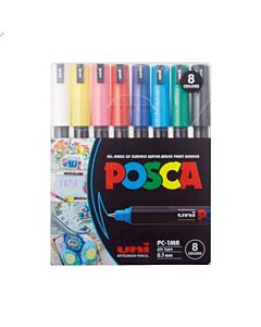 Marcador Posca PC-1MR Redondo x 8 Un.