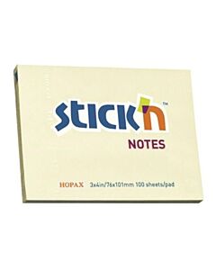 Notas Hopax 76 x 101 Mm. Amarillo x 100 Hs.