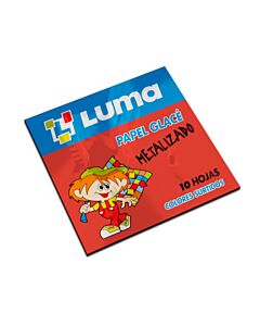 Papel Glace Luma 10 x 10 Cm. Metal x 10 Un.