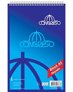 Block Congreso A5 Espiralado x 80 Hs.