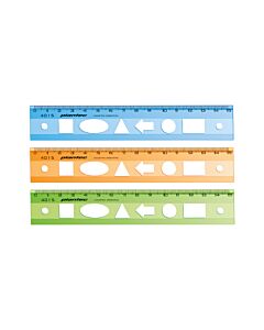 Regla Plantec 4015 Figuras Geometricas 15 Cm.