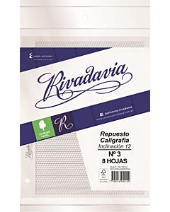 Repuesto de Caligrafia Rivadavia 12 N°3 x 8 Hs.