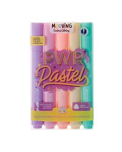 Resaltador Mooving Pastel x 5 Un.