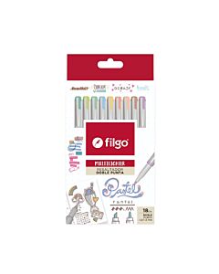 Resaltador Filgo Multilighter Doble Punta Pastel 18 Un.