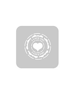 Stencil EQ Redondo - Sello Corazon