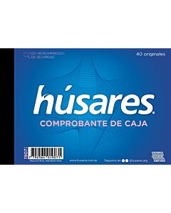 Talonario Husares (1907) Comprobante de Caja x 40 Hs.