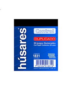 Talonario Husares (1831) Control de Peluqueria Duplicado x 5
