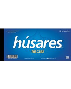 Talonario Husares (1901) Recibi x 40 Hs. Letra de Seguridad