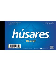 Talonario Husares (1909) Recibi x 40 Hs. Letra de Seguridad